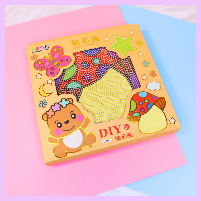 Brown DIY diamond painting kit
