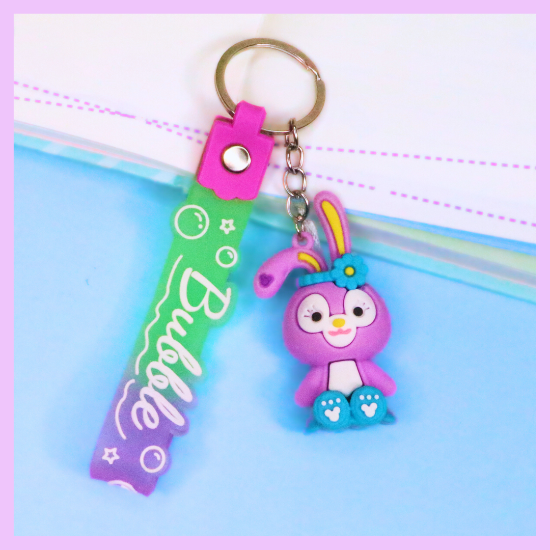 Bunny character keychain detail