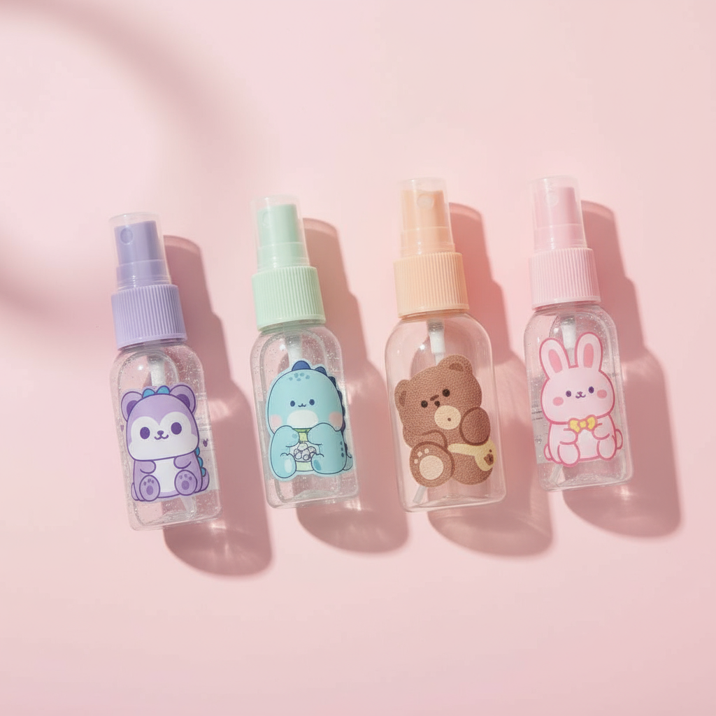 Pastel Travel Kit  1 Spray Bottle 2 Container 1 Spatula