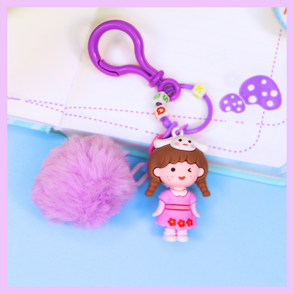 Keychain - Pompom Doll