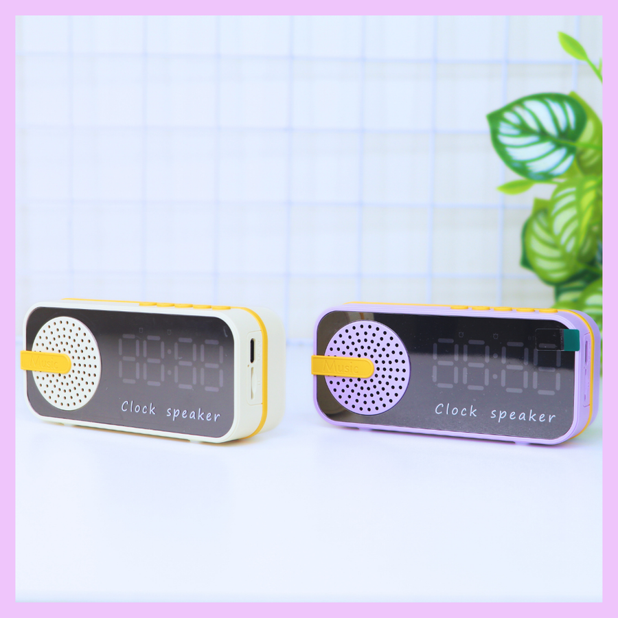 Digital clock with Bluetooth speaker