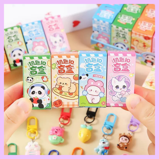 Cute mini blindbox charm keychains