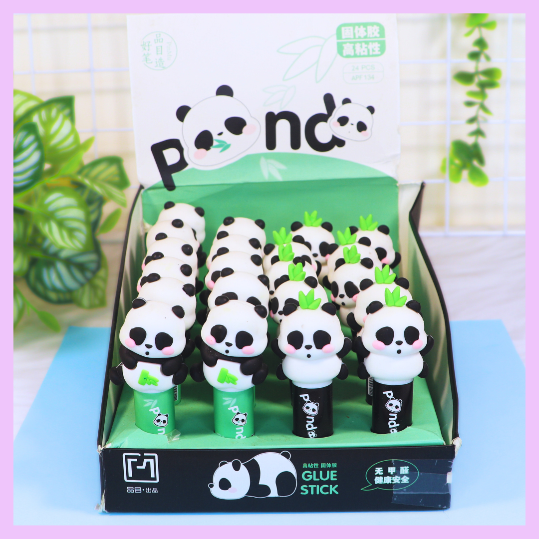 Panda themed glue stick