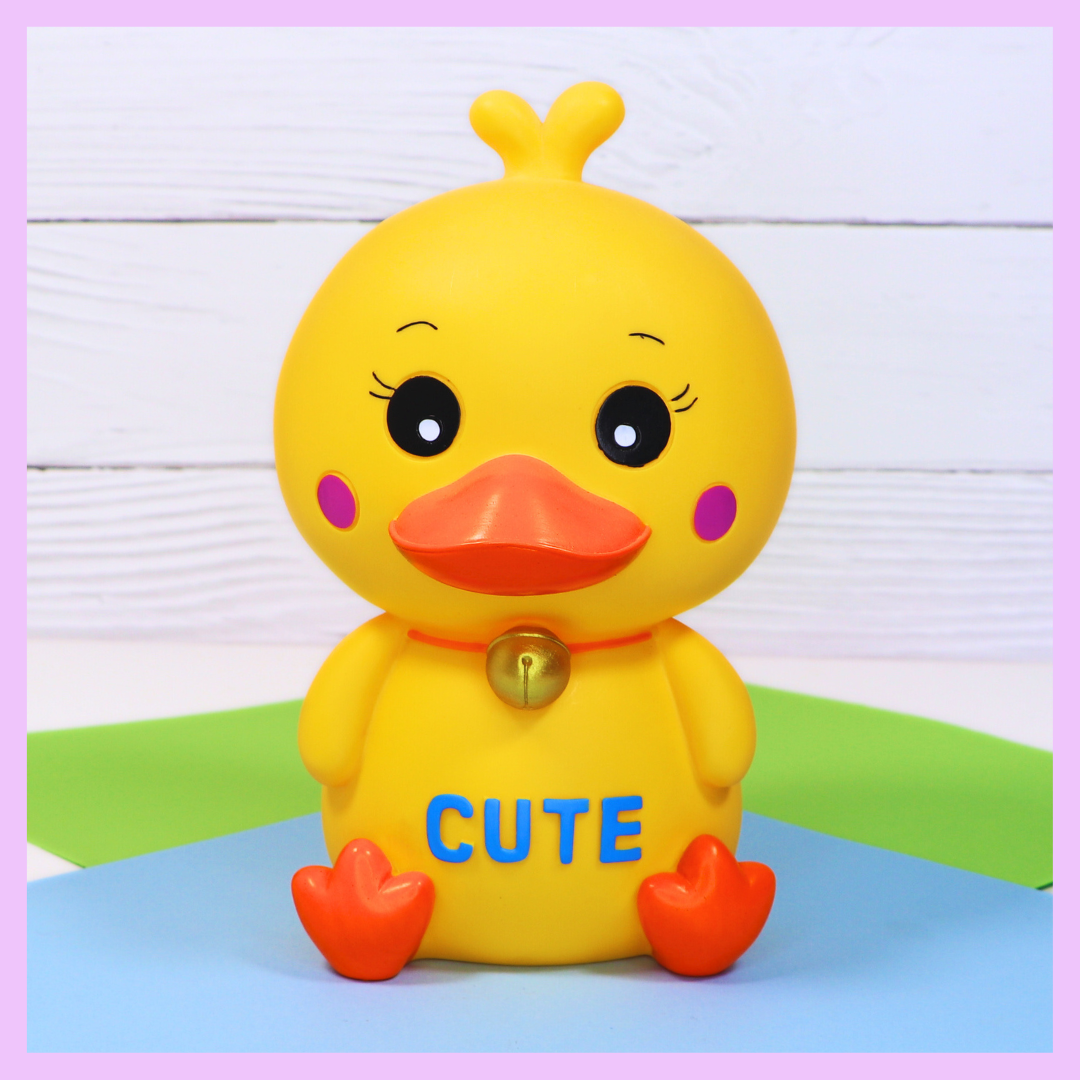 Cute duck piggy bank for saving coins