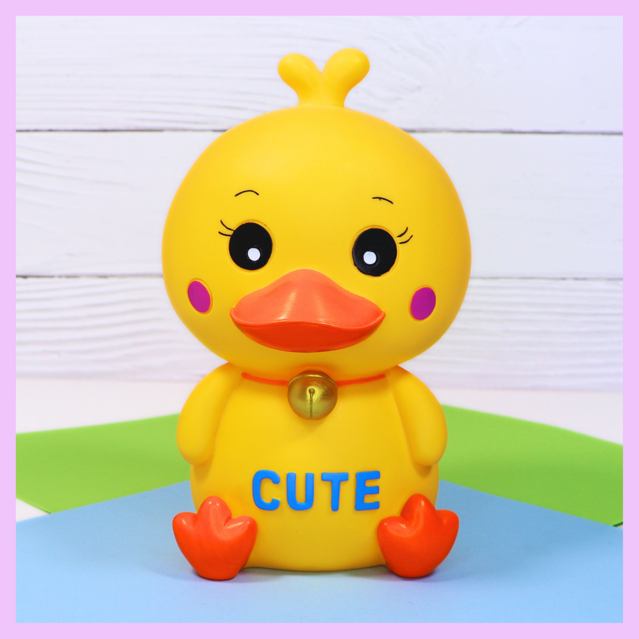 Cute duck piggy bank for saving coins