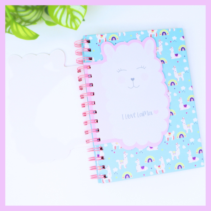 Llama spiral diary interior