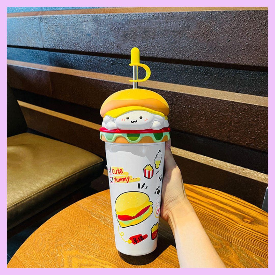 Premium burger tumbler lifestyle product image