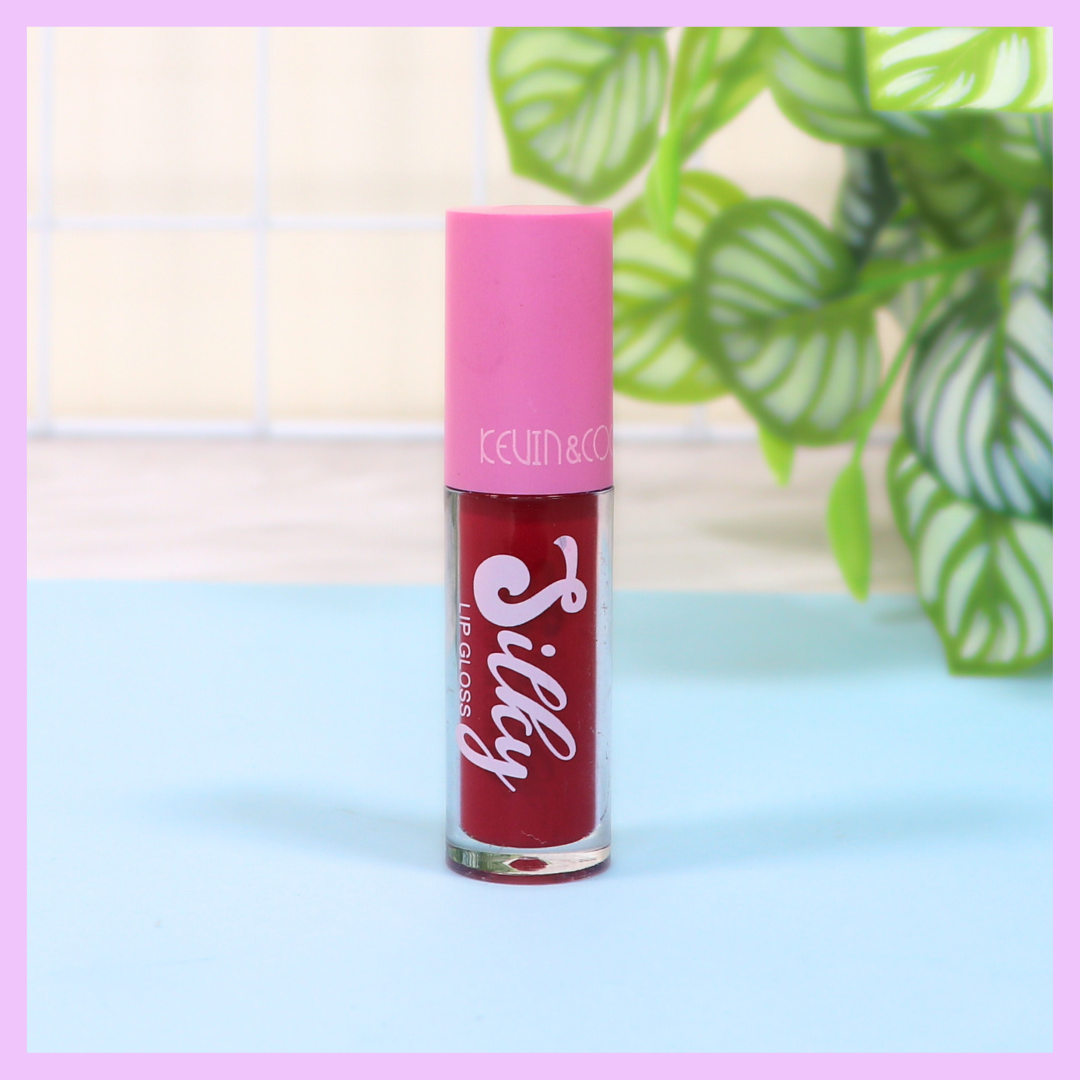 Silky lip gloss for makeup bag touch-ups