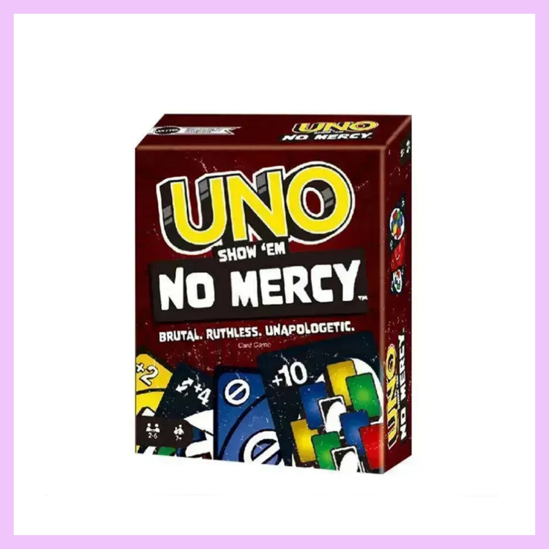 UNO No Mercy card game packaging