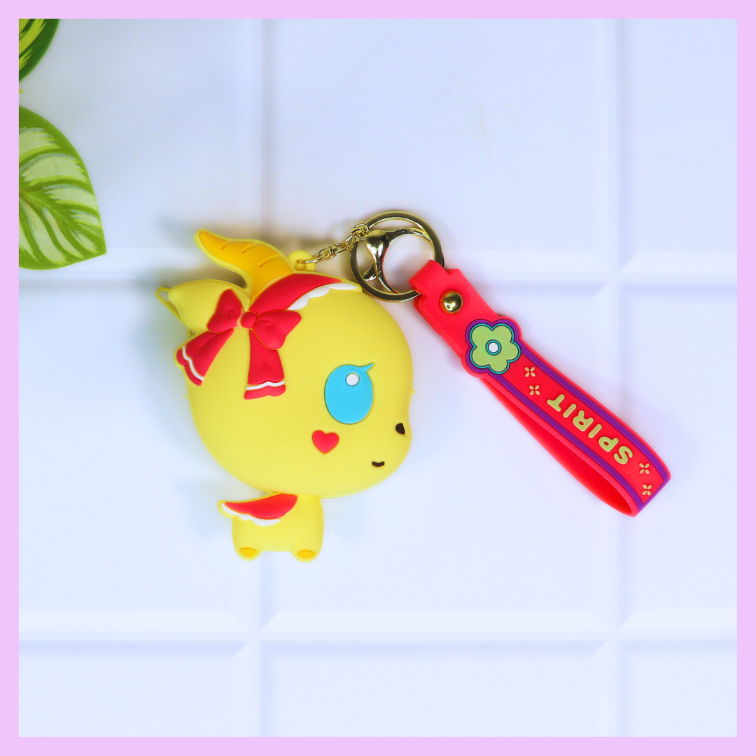 Yellow silicone fish coin pouch