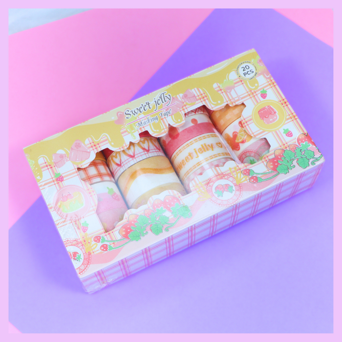 Sweet Jelly themed washi tape set for journals and crafts
