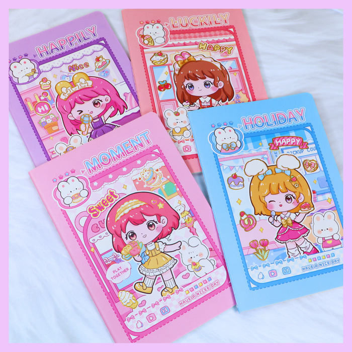 Kawaii girl-themed notebook