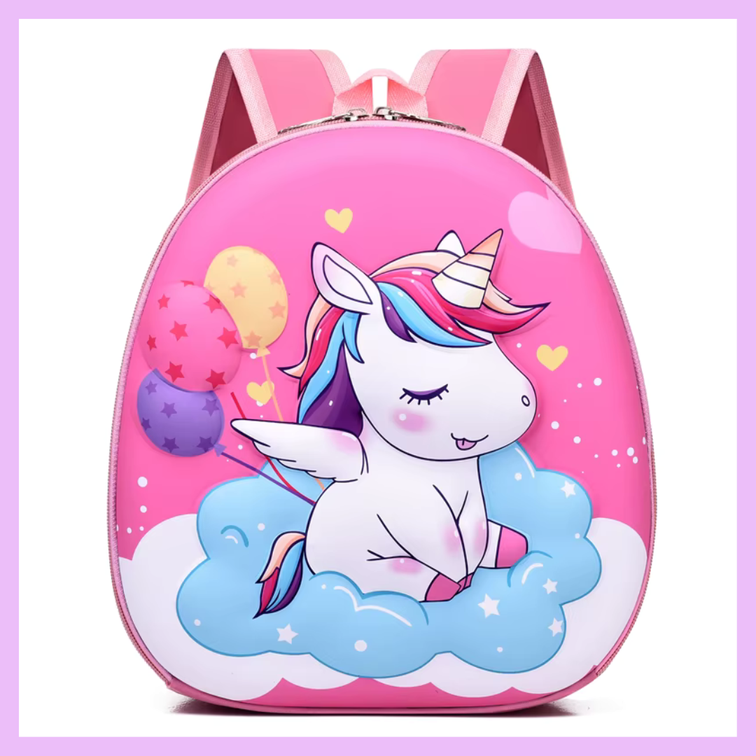 Pink unicorn 3D hard shell bag