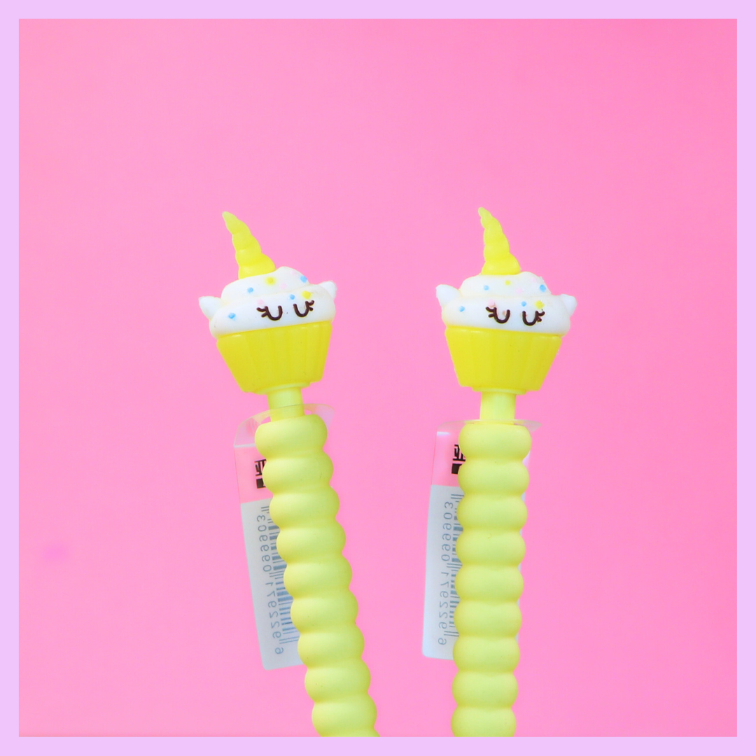 Cupcake mechanical pencil in yellow