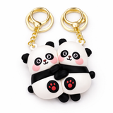 Cute Panda Hug Magnetic Couple Keychain – Matching Couple Charm