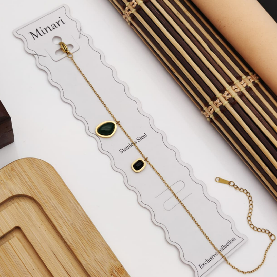 Anklet - Anti tarnish - Black Charms