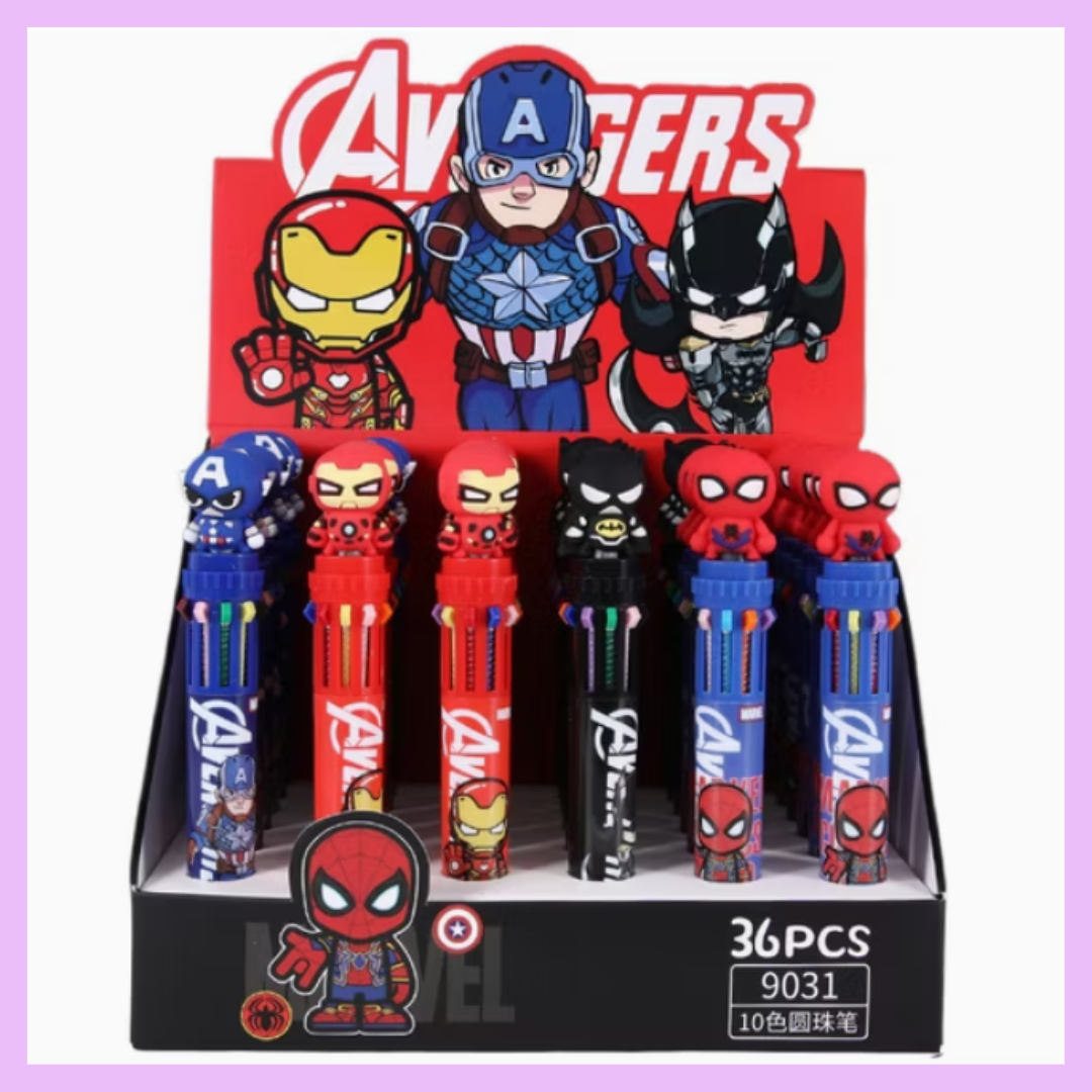 Avengers multicolor ball pen for school stationery