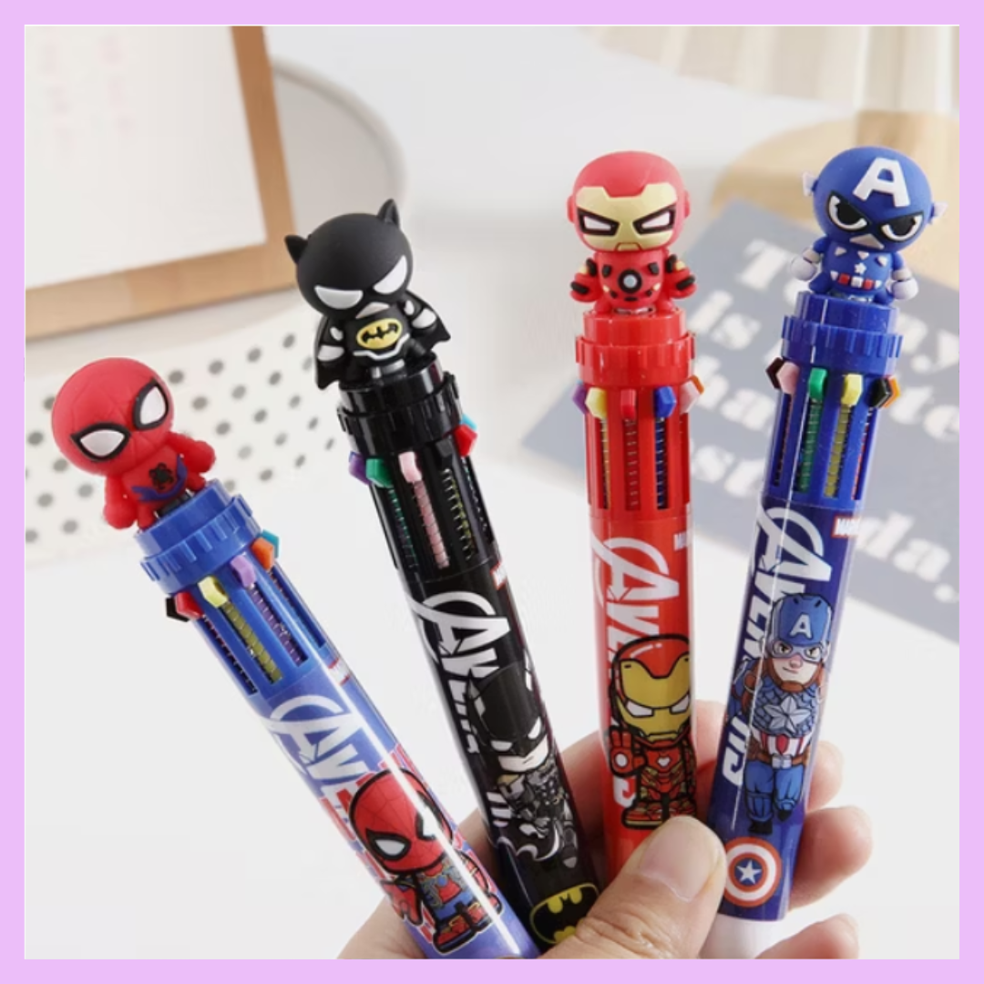 Avengers multicolor ball pen character design