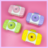 Camera Pencil Sharpener with Eraser – 2-in-1 Novelty Stationery