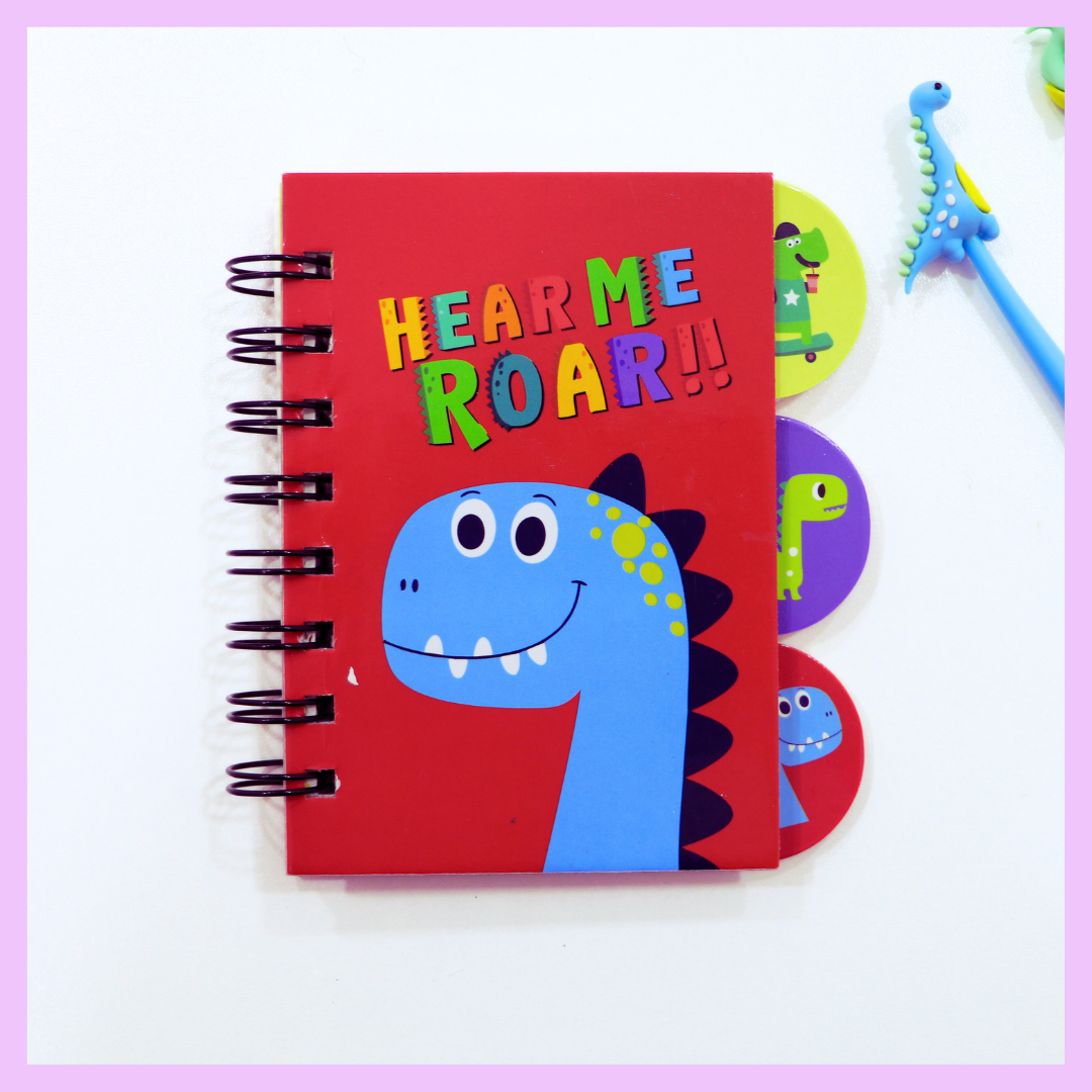 Red dinosaur A6 mini diary