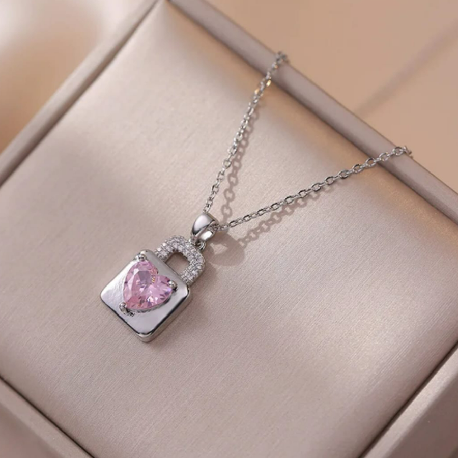 Anti Tarnish Heart Bag Necklace