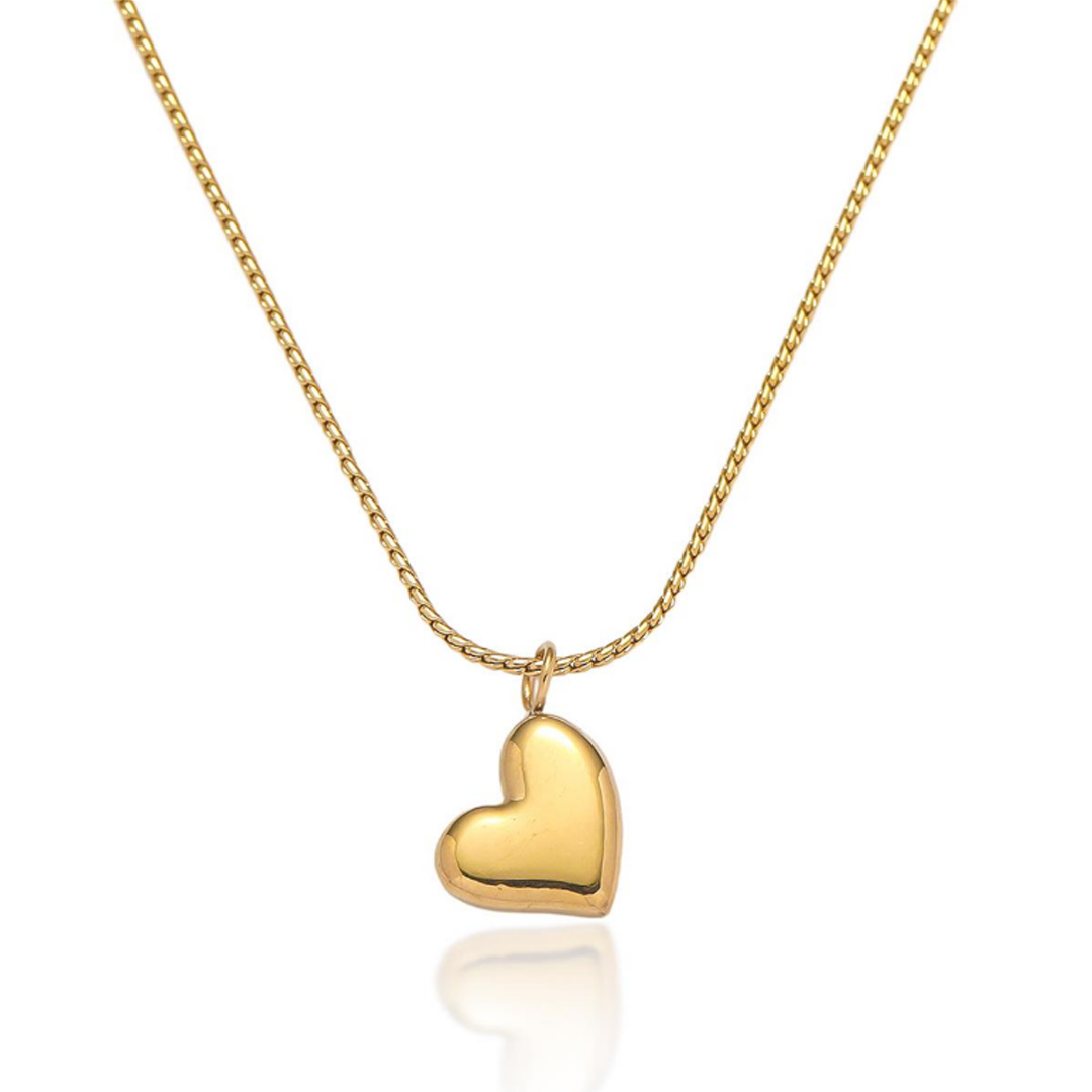 Anti Tarnish Necklace - Tilted Heart_1