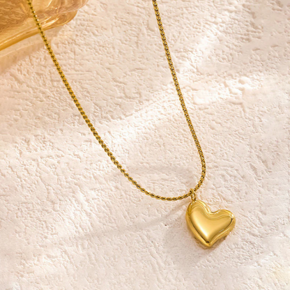 Anti Tarnish Necklace - Tilted Heart