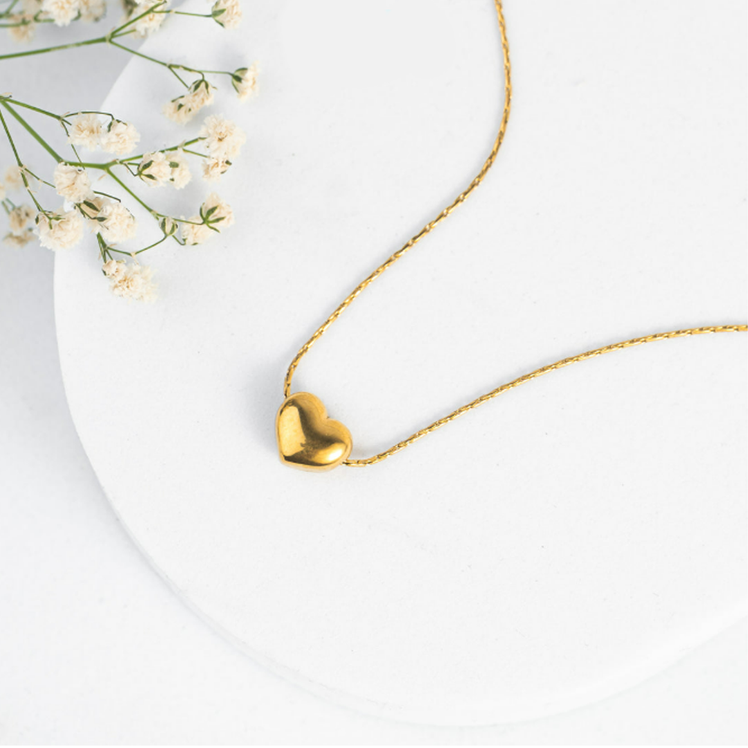 Anti Tarnish Necklace - Plain Heart_1