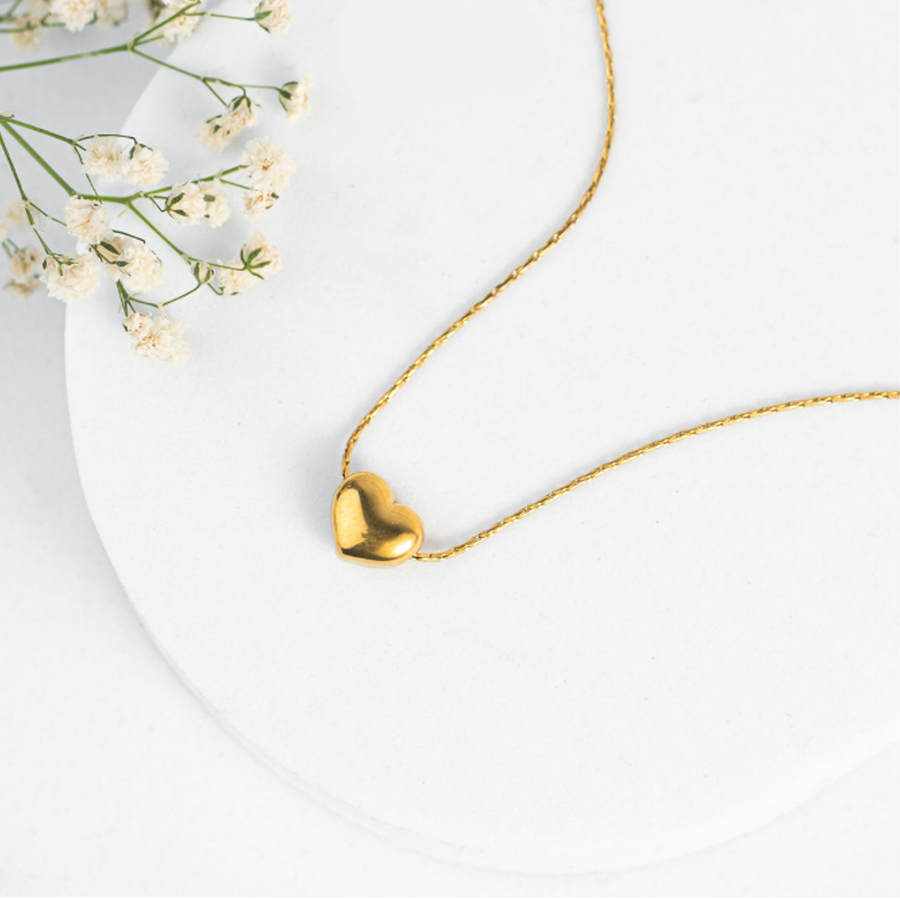 Anti Tarnish Necklace - Plain Heart_1