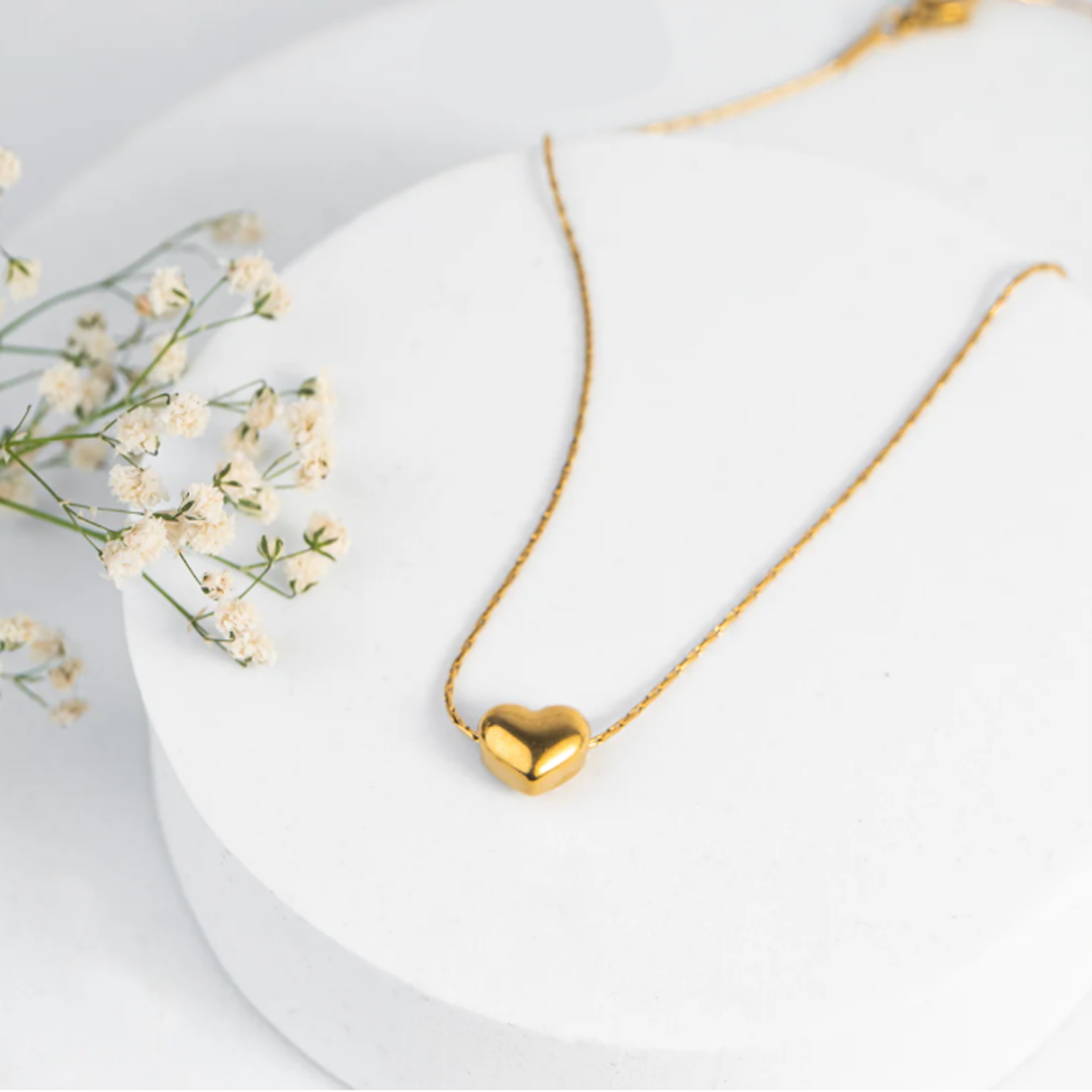 Anti Tarnish Necklace - Plain Heart