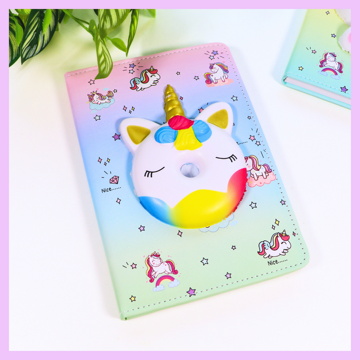 Round unicorn squishy diary