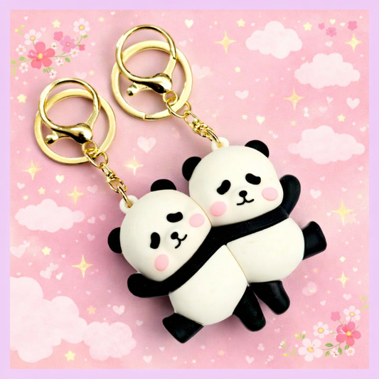 Cute Panda  Magnetic Couple Keychain