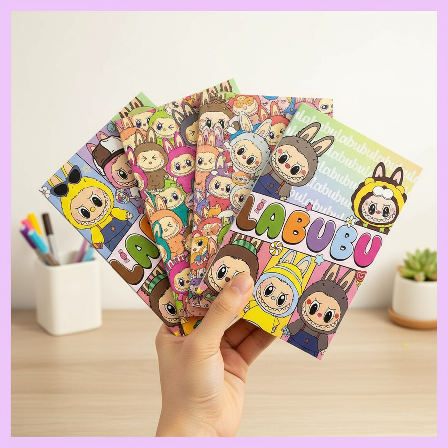 Labubu Slim Diary with cute character cover