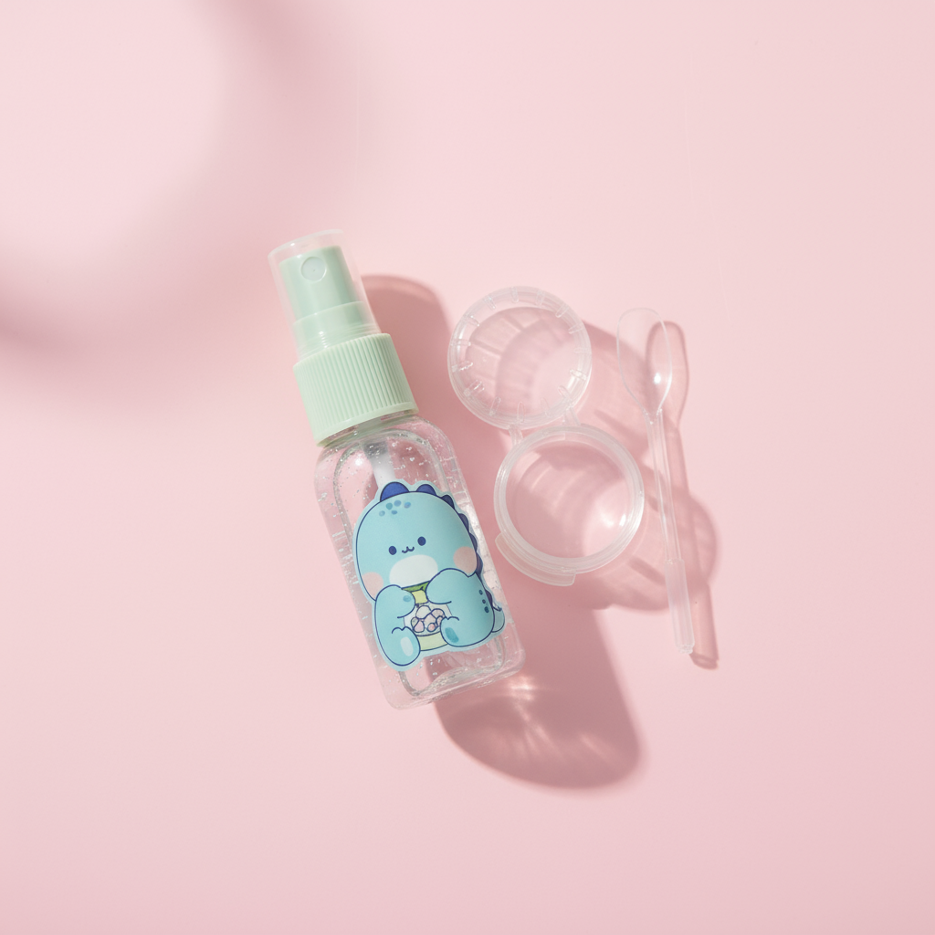 Pastel Travel Kit  1 Spray Bottle 2 Container 1 Spatula